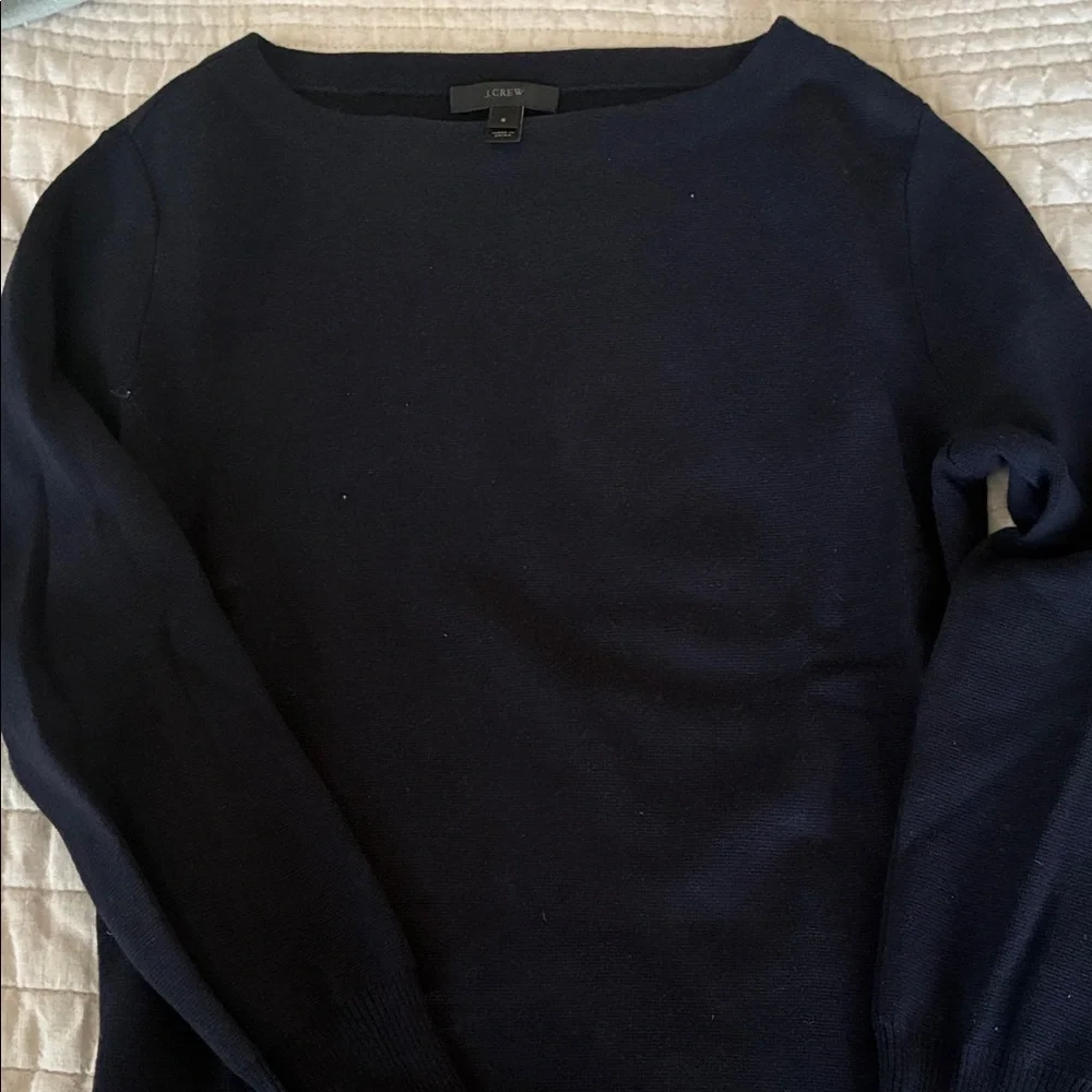 J. Crew Off-the-Shoulder Sweater in Navy